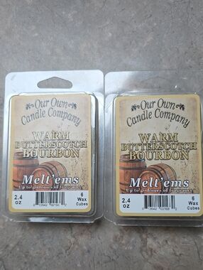 Warm Butterscotch Bourbon Melt'ems Wax Cubes - Cream